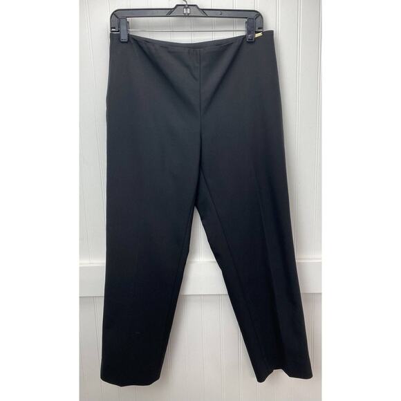 St John Sport Cropped Dress Pants Womens 6 Black Midrise USA EUC - Picture 1 of 12